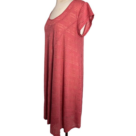 Live and let live women’s shift dress size XL Pink Midi Stretch Y2K - Picture 2 of 14